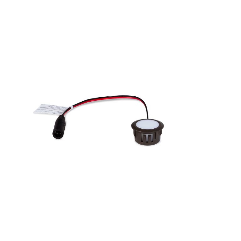 Flush Deck Light (ACT) w/ Trim Ring & 2-Way Splitter - Glossy Bronze