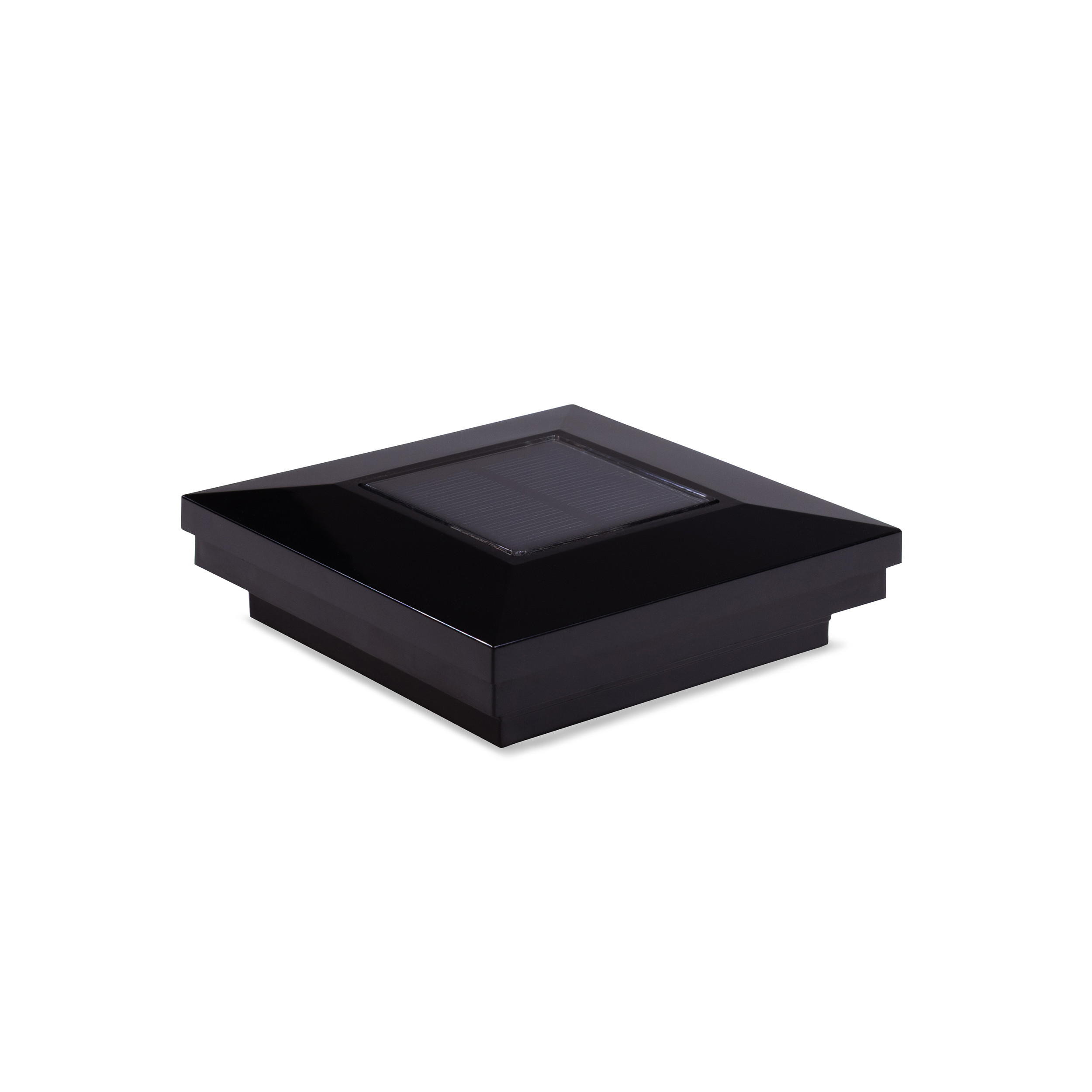 Sq. Ornamental Downward Solar Light Post Cap
